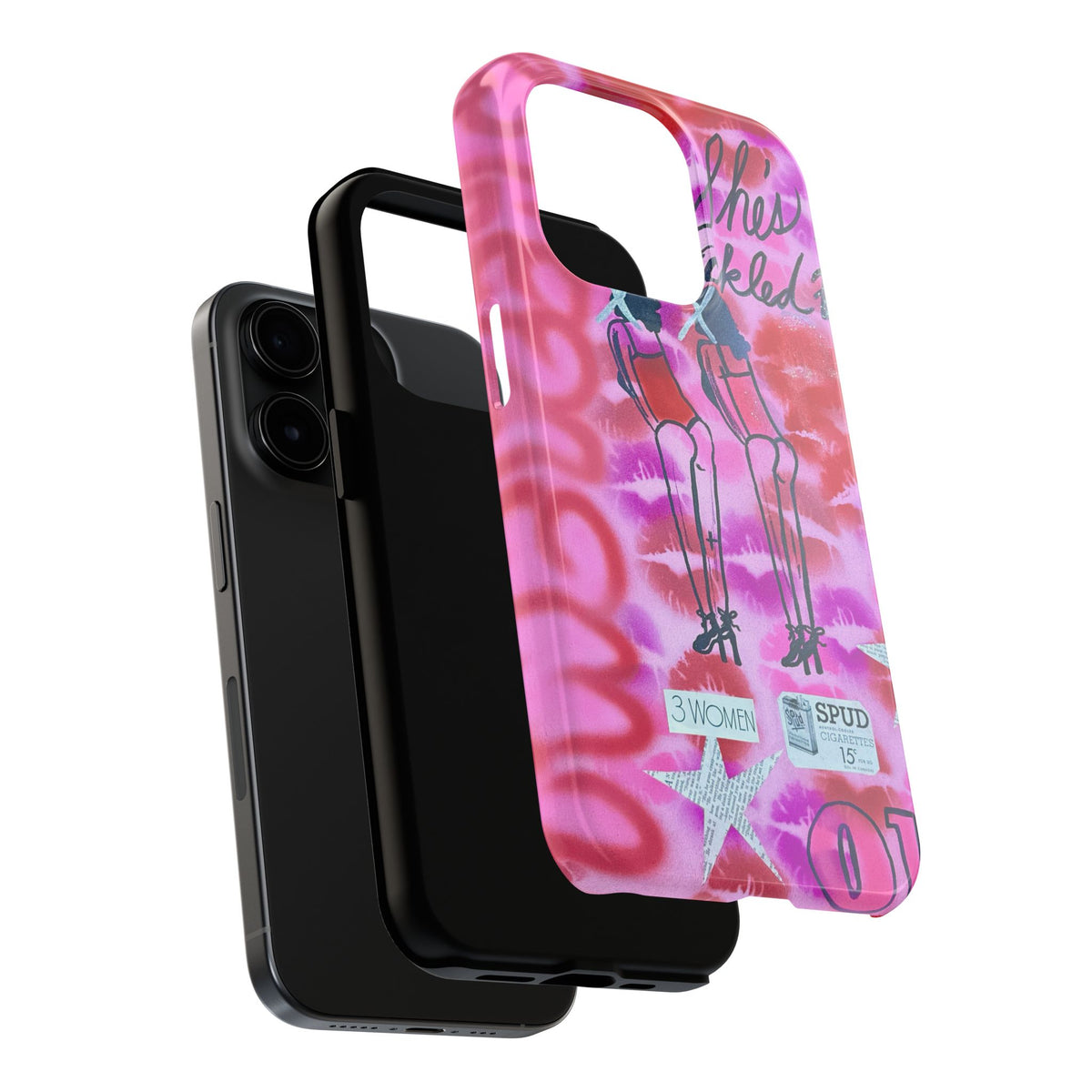 "tickled pink" airbrush iPhone case