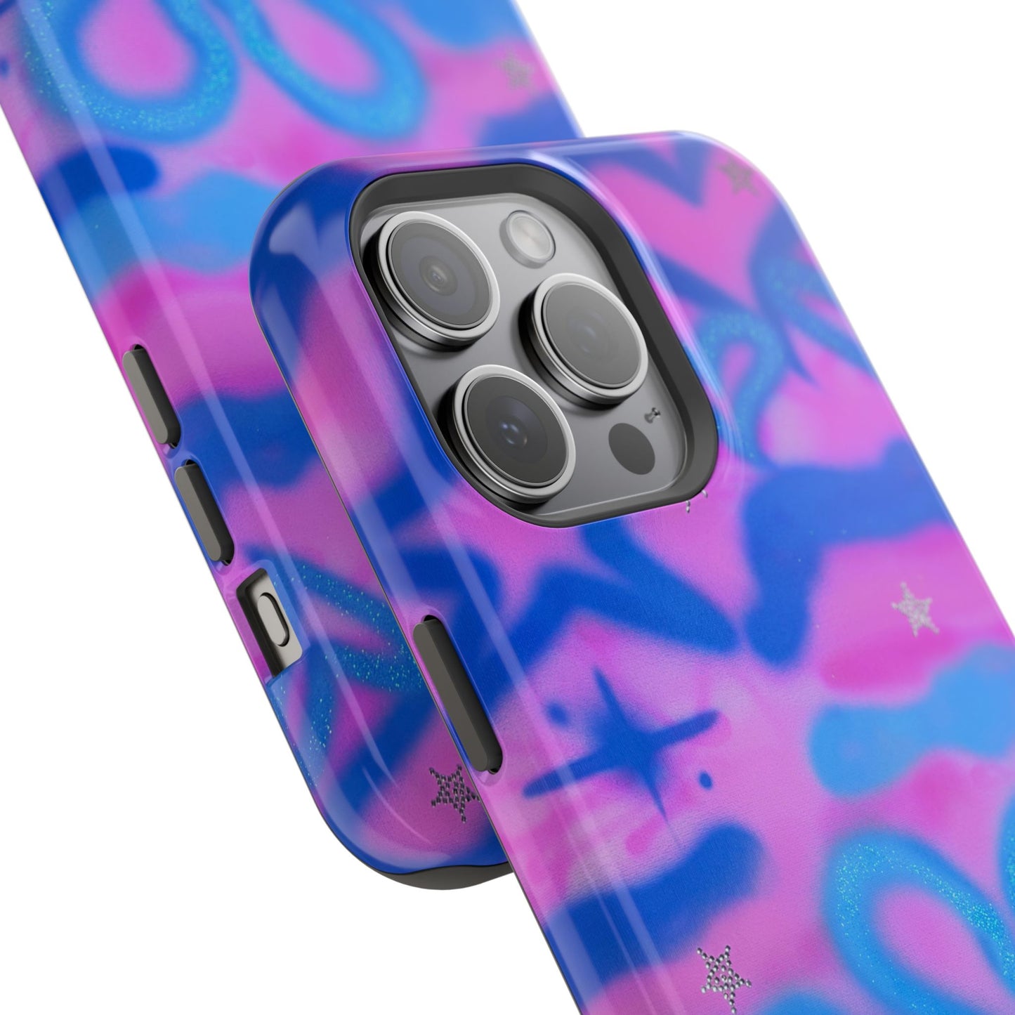 MagSafe "blue camo" airbrush iPhone case