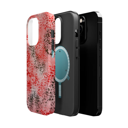 MagSafe "red cheetah" airbrush iPhone case