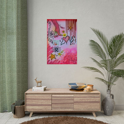 "cherry luvr" airbrush rolled print