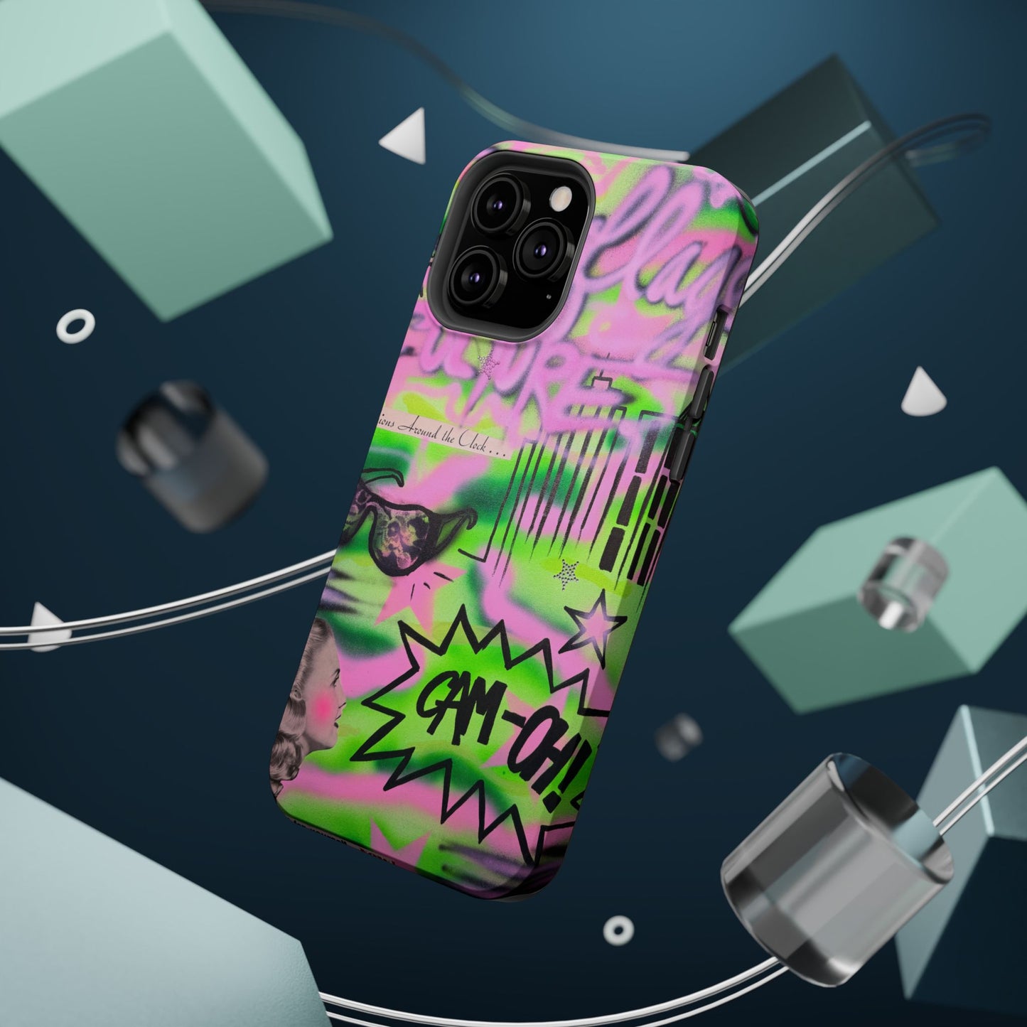 MagSafe "green camo" airbrush iPhone case