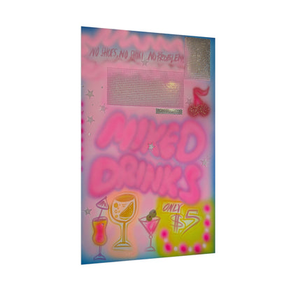 "mixed drinks" airbrush rolled print
