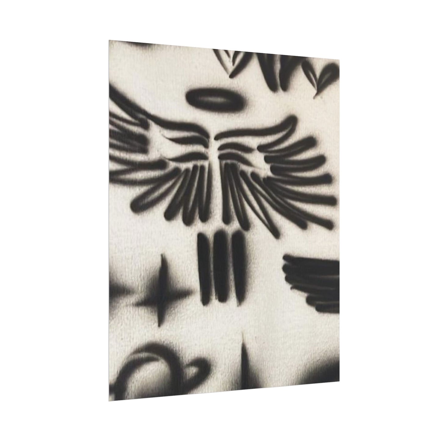 "angel energy" airbrush rolled print