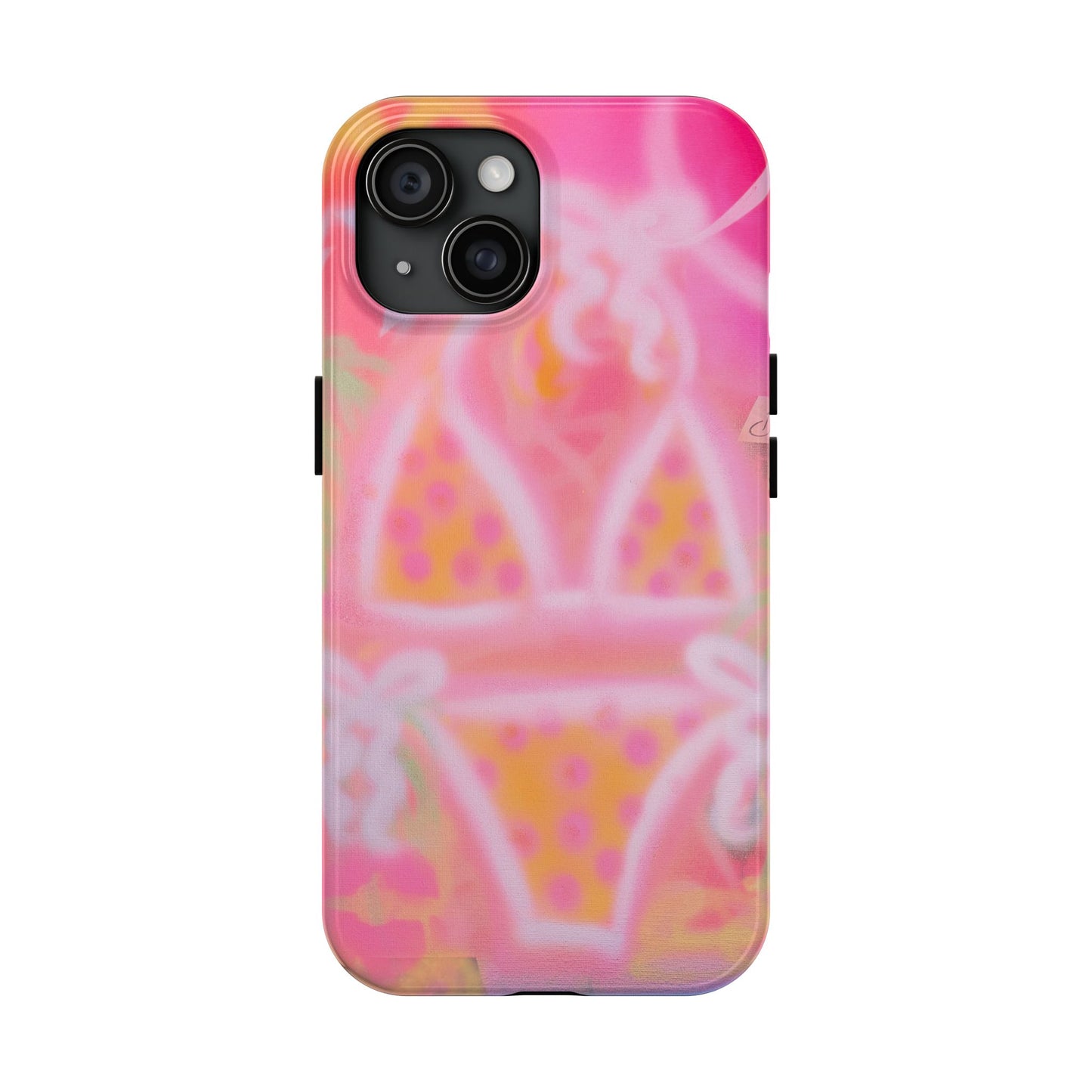 "yellow polka dot bikini" airbrush iPhone case