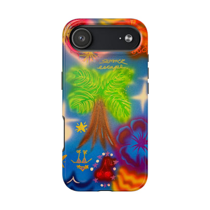 "neon blue palms" airbrush iPhone case