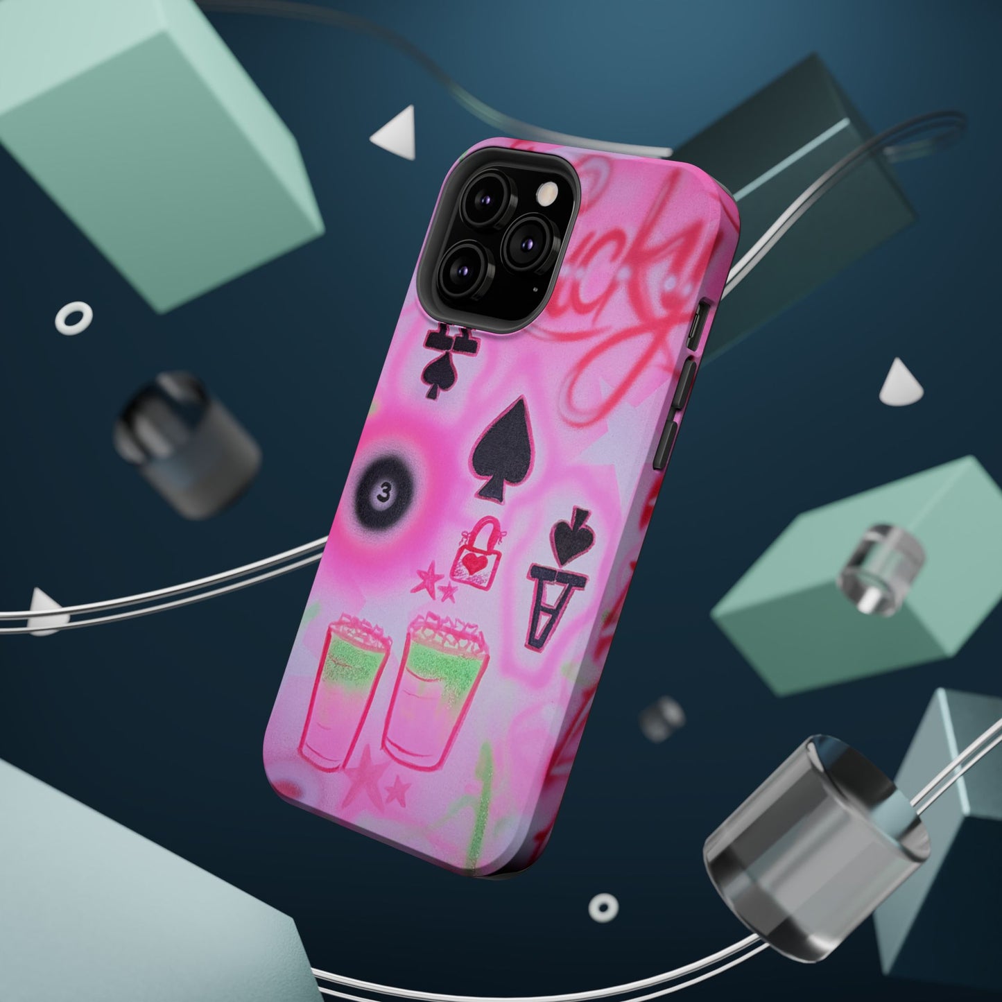 MagSafe "lucky ace" airbrush iPhone case