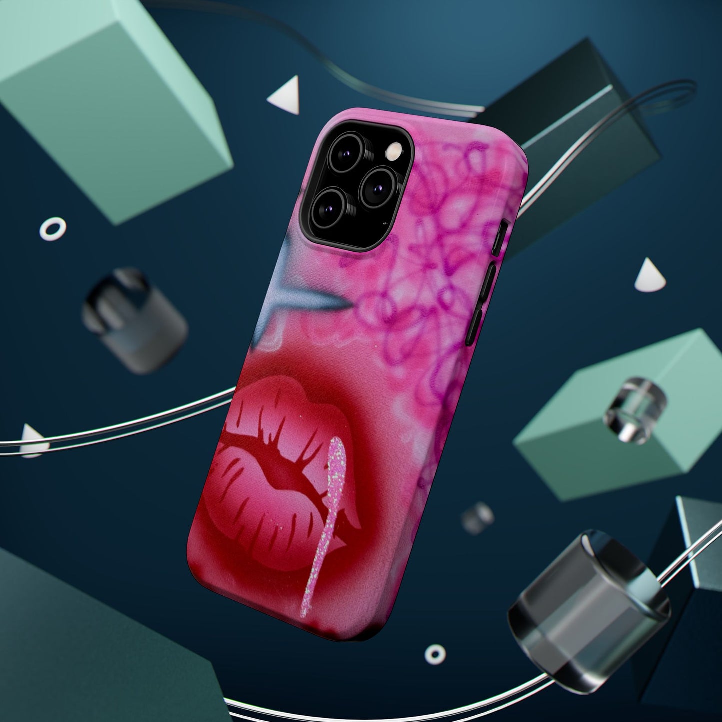MagSafe limited edition "glitter aura" airbrush iPhone case