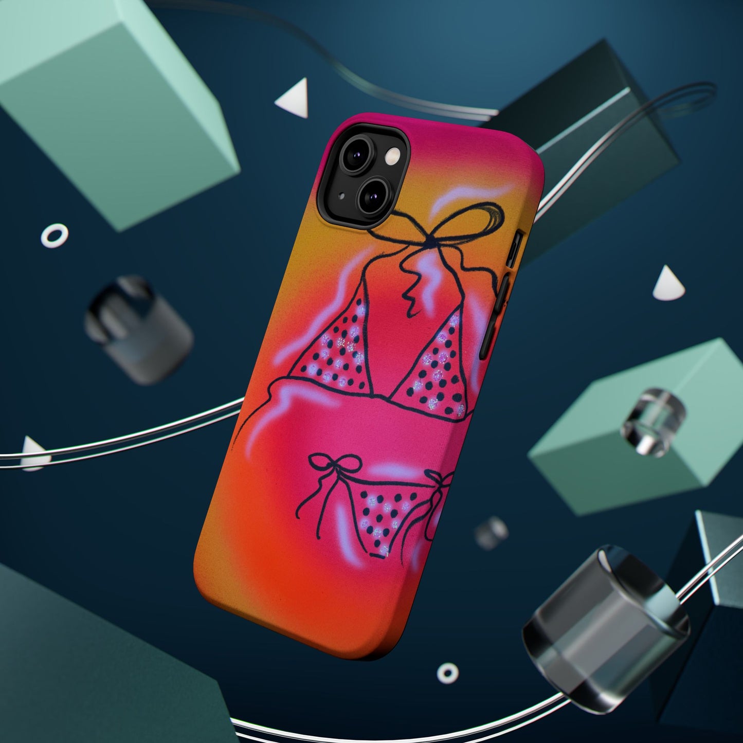 MagSafe "glitter bikini" airbrush iPhone case