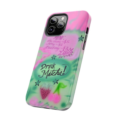 "matcha!" airbrush iPhone case