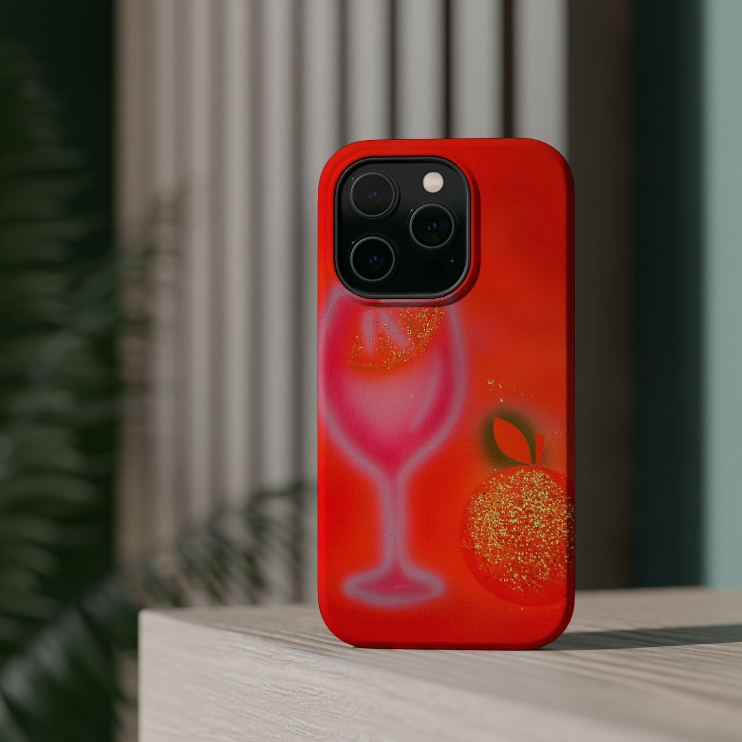MagSafe "aperol spritz" airbrush iPhone case