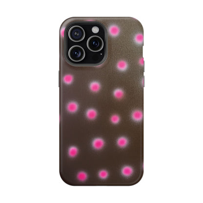 MagSafe "cherry mocha polka dot" airbrush iPhone case