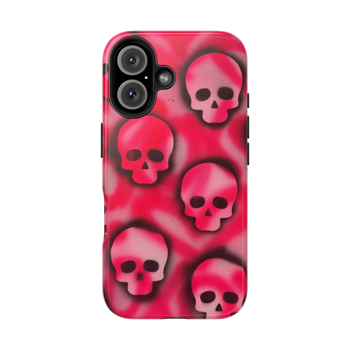"pink skully" airbrush iPhone case
