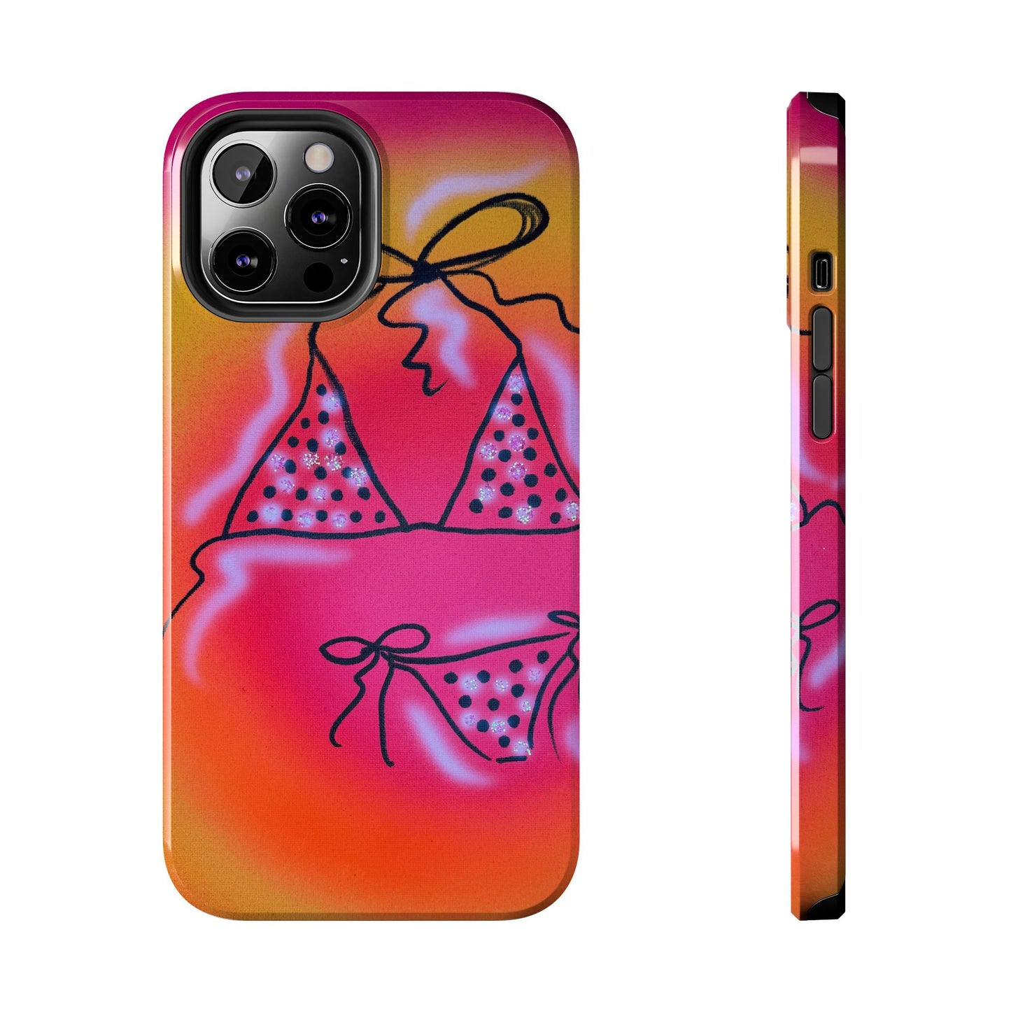 "glitter bikini" airbrush iPhone case