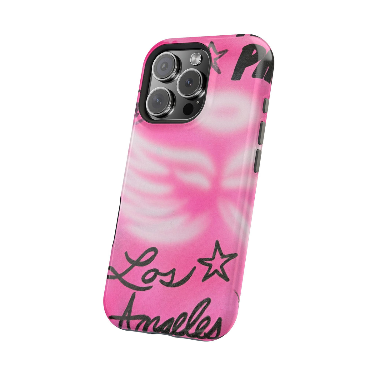 MagSafe "pinke Engelsflügel" Airbrush iPhone Hülle