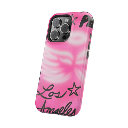 MagSafe "pinke Engelsflügel" Airbrush iPhone Hülle