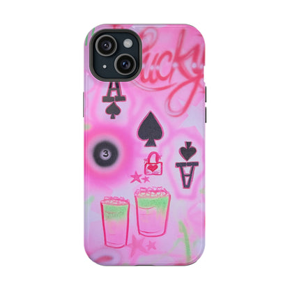 MagSafe "lucky ace" airbrush iPhone case