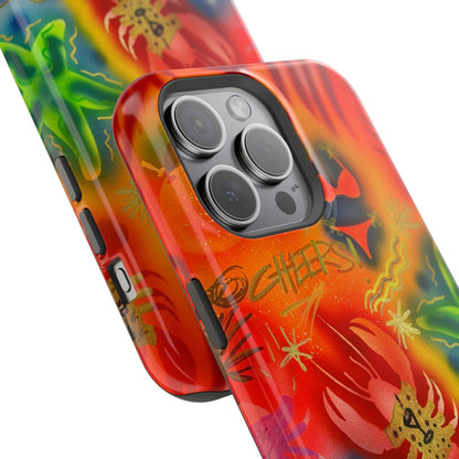 MagSafe "tipsy lobster" airbrush iPhone case