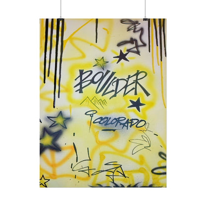 "boulder" airbrush rolled print