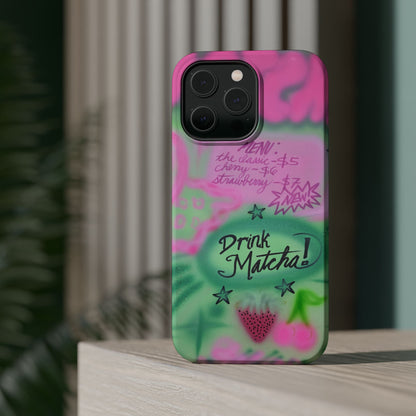 MagSafe "matcha!" airbrush iPhone case