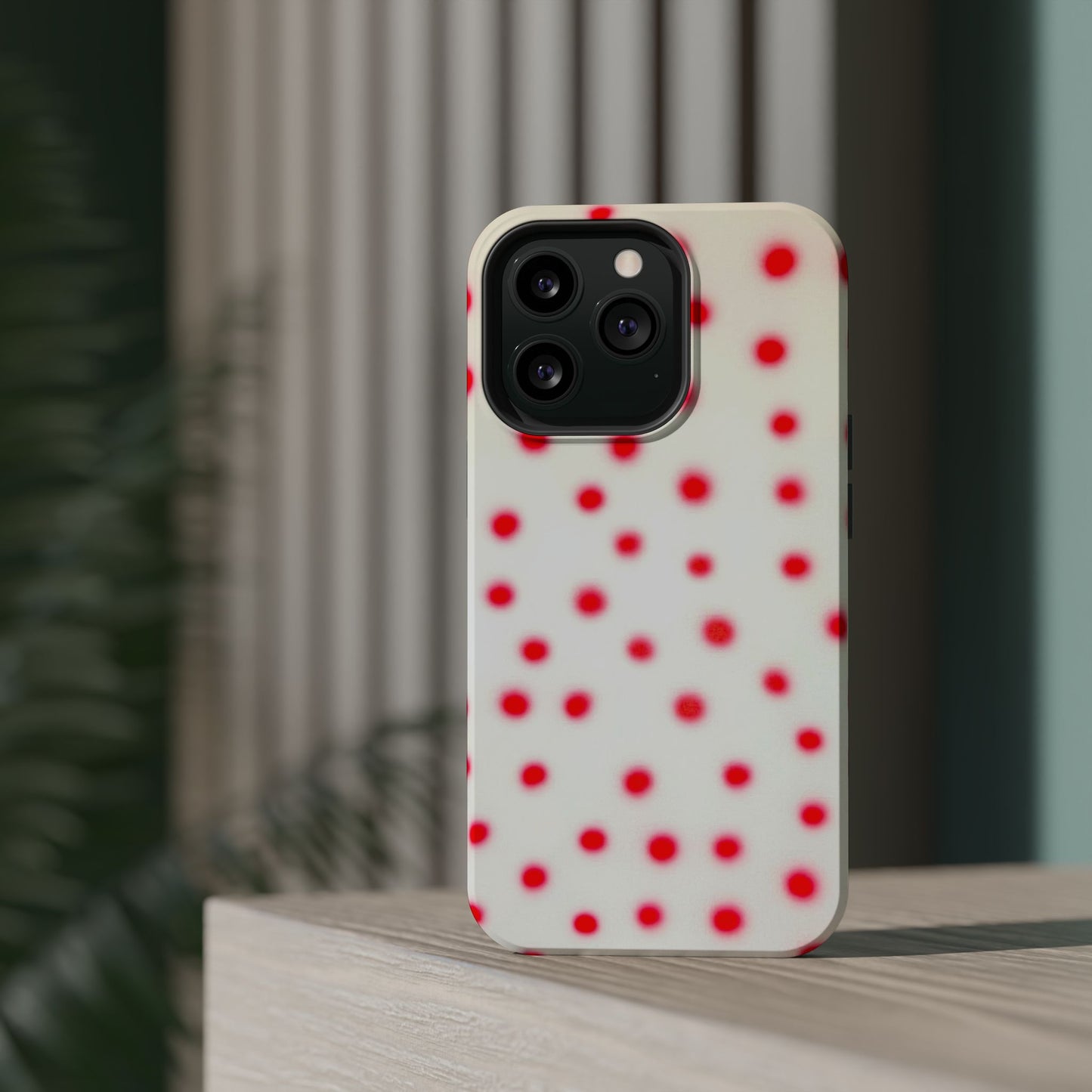 MagSafe "vanilla cherry polka dot" airbrush iPhone case