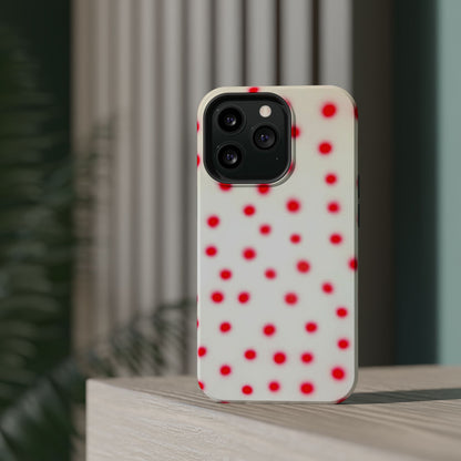 MagSafe "vanilla cherry polka dot" airbrush iPhone case