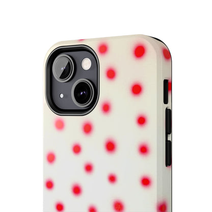 "vanilla cherry polka dot" airbrush iPhone case