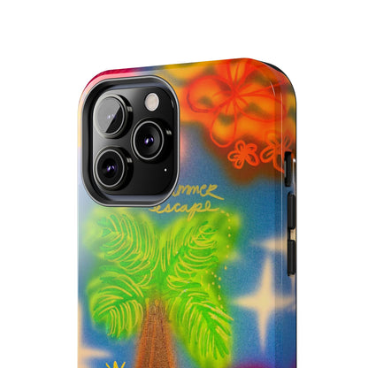 "neon blue palms" airbrush iPhone case