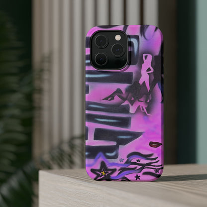 MagSafe "neon nights" airbrush iPhone case