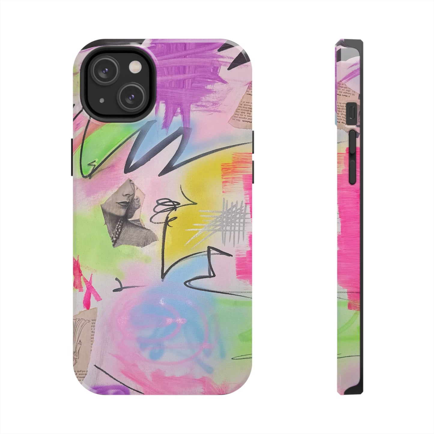 "pastel static" airbrush iPhone case