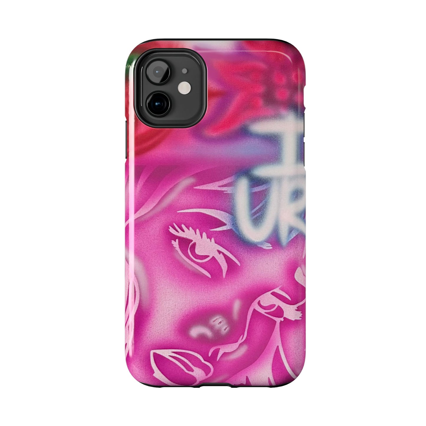 "girlz WRLD" airbrush iPhone case