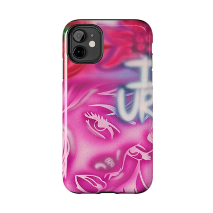 "girlz WRLD" airbrush iPhone case