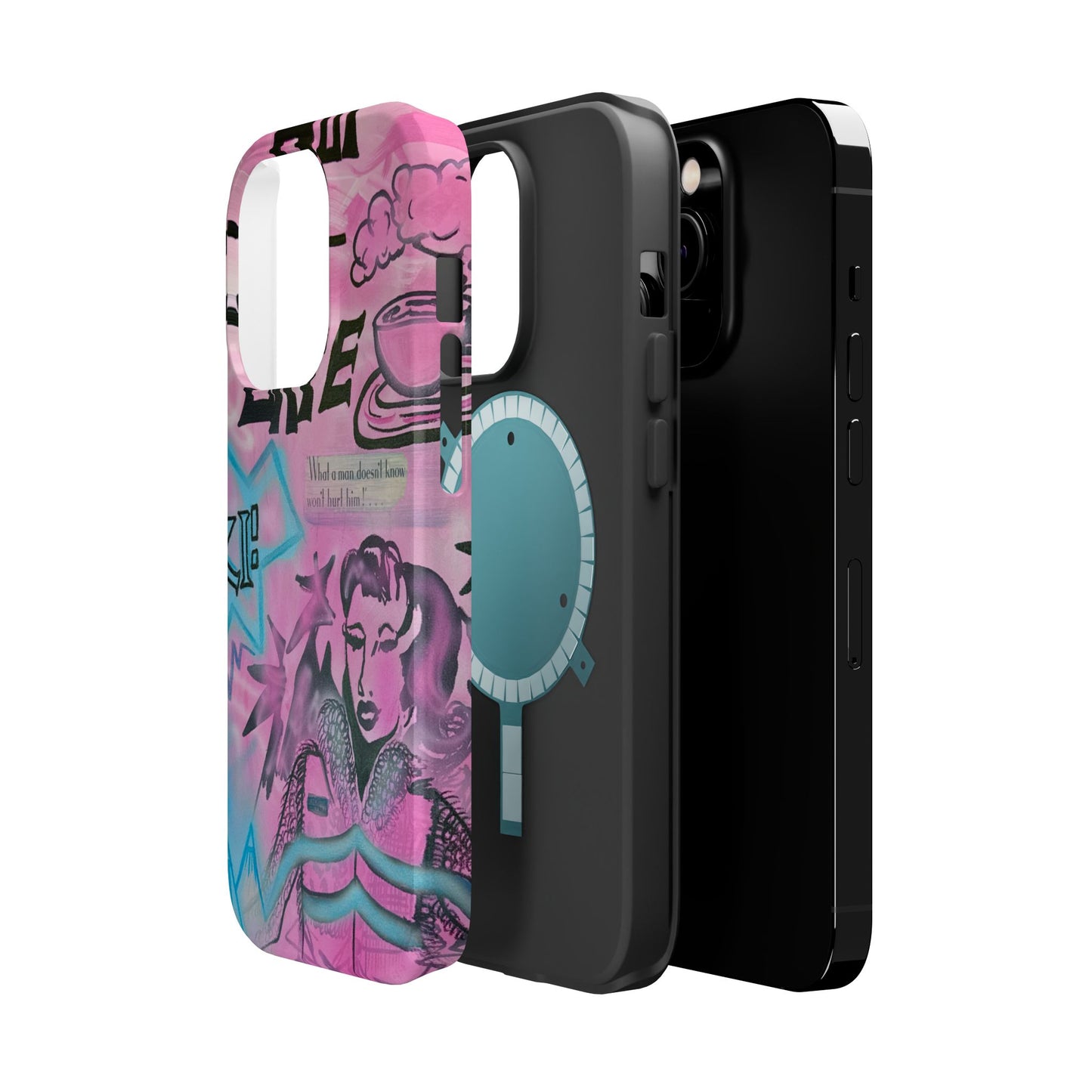 MagSafe "avant le ski" airbrush iPhone case