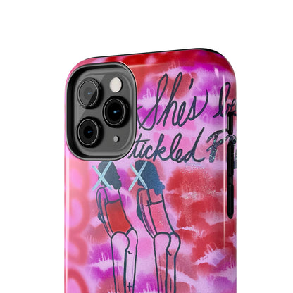 "tickled pink" airbrush iPhone case