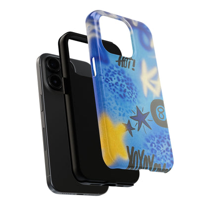 "brilliant blues" airbrush iPhone case