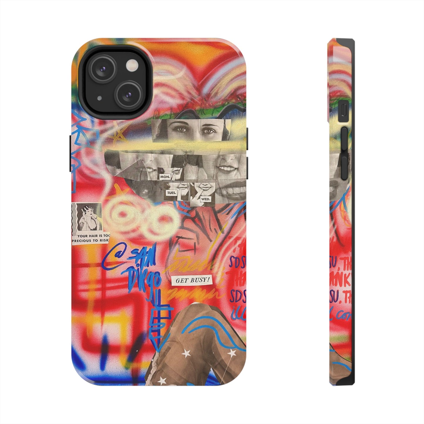"get busy!" airbrush iPhone case