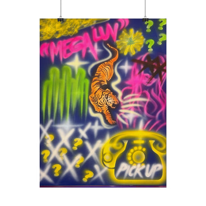"mega luv" airbrush rolled print