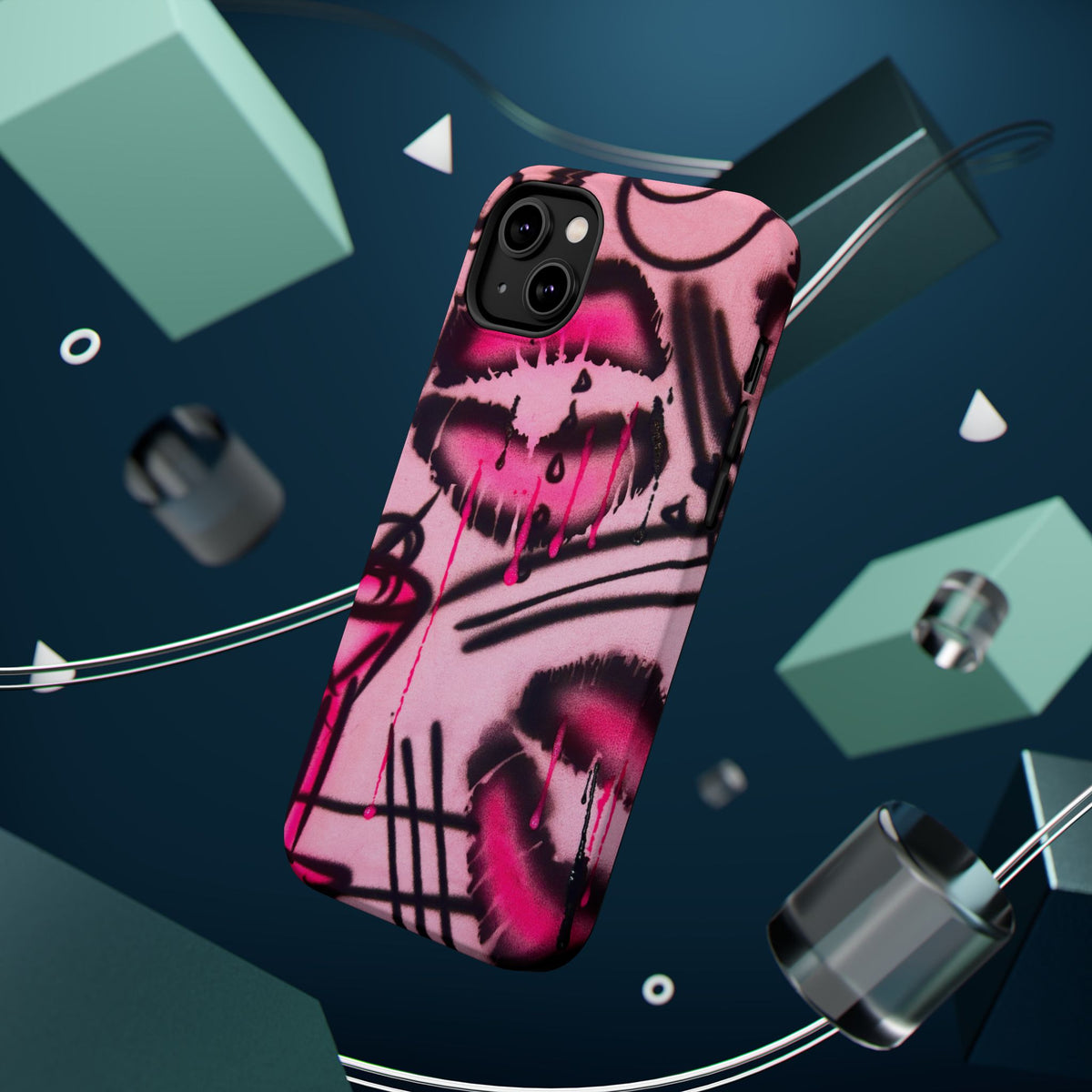 MagSafe "glossy pout" airbrush iPhone case