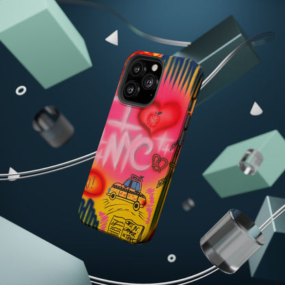 MagSafe „In der Stadt“ Airbrush iPhone-Hülle