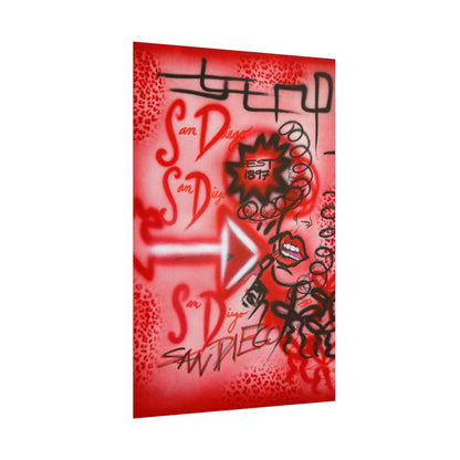 "san diego" airbrush rolled print