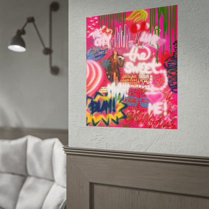 "sweet escape" airbrush rolled print