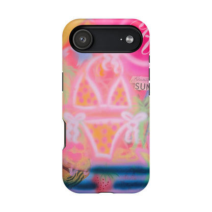MagSafe "santa monica strawberry" airbrush iPhone case