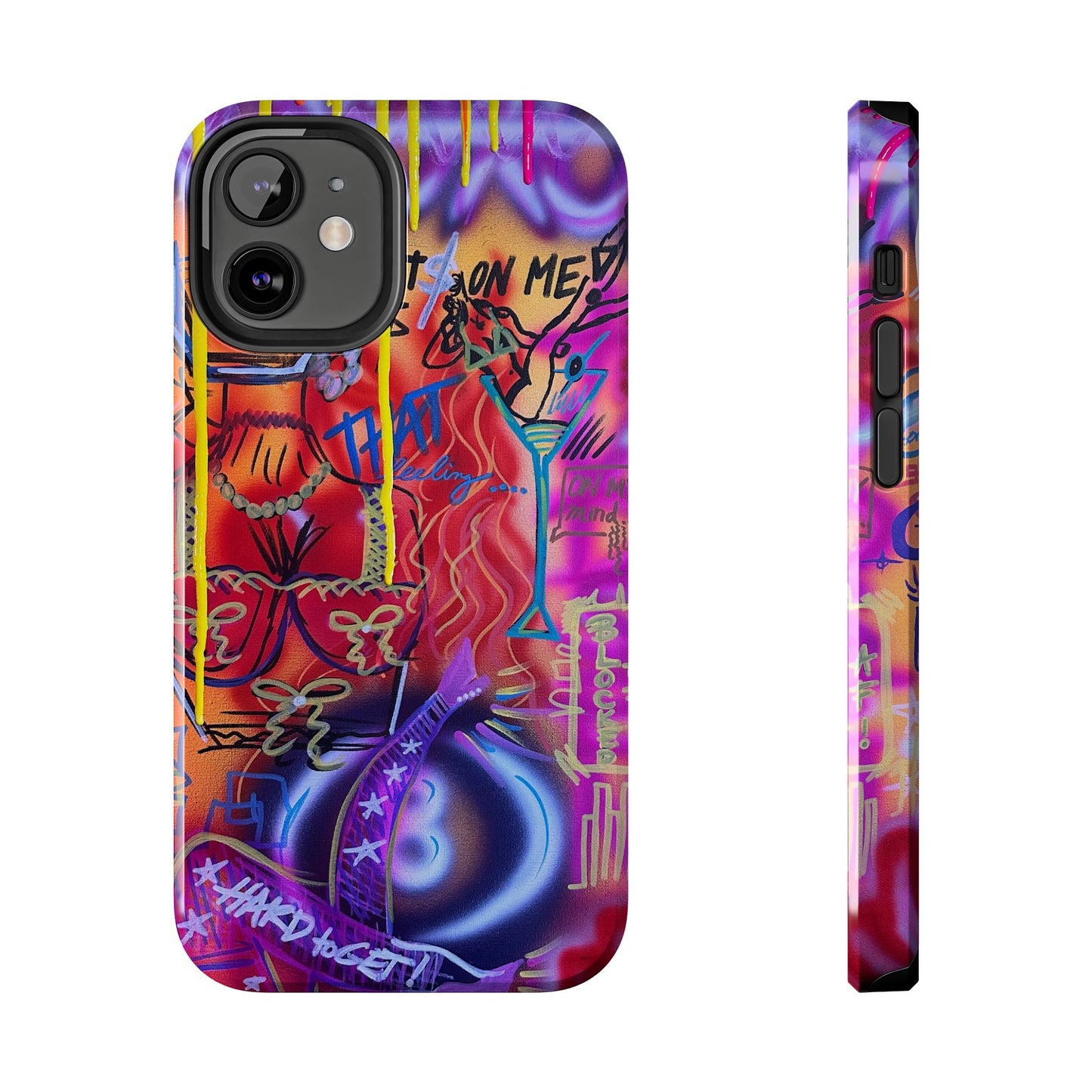 "shots on me" airbrush iPhone case