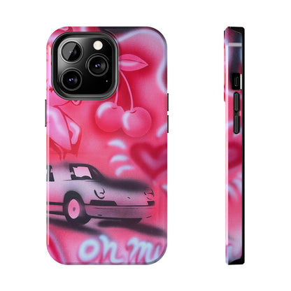 "on her way" airbrush iPhone case