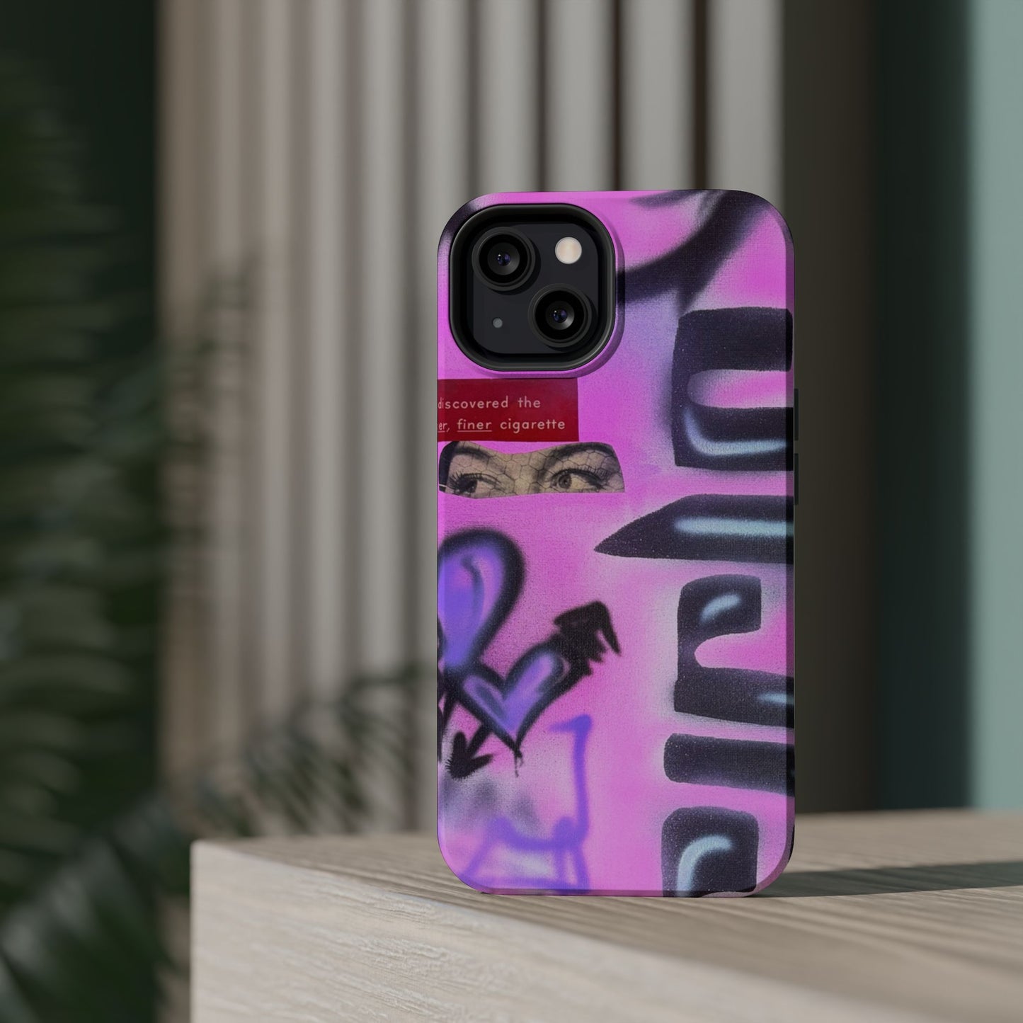 MagSafe "purple princess" airbrush iPhone case