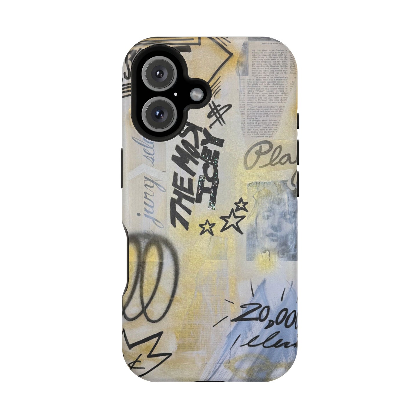 MagSafe "golden glacier" airbrush iPhone case