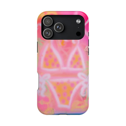 MagSafe "yellow polka dot bikini" airbrush iPhone case