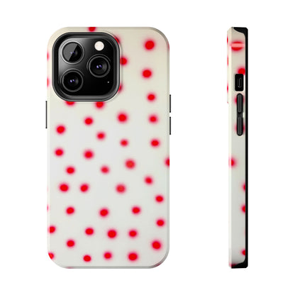 "vanilla cherry polka dot" airbrush iPhone case