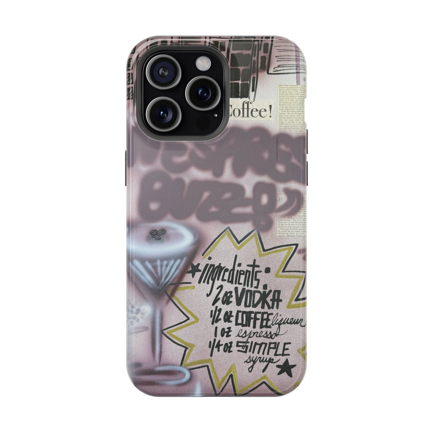 MagSafe "espresso martini" airbrush iPhone case