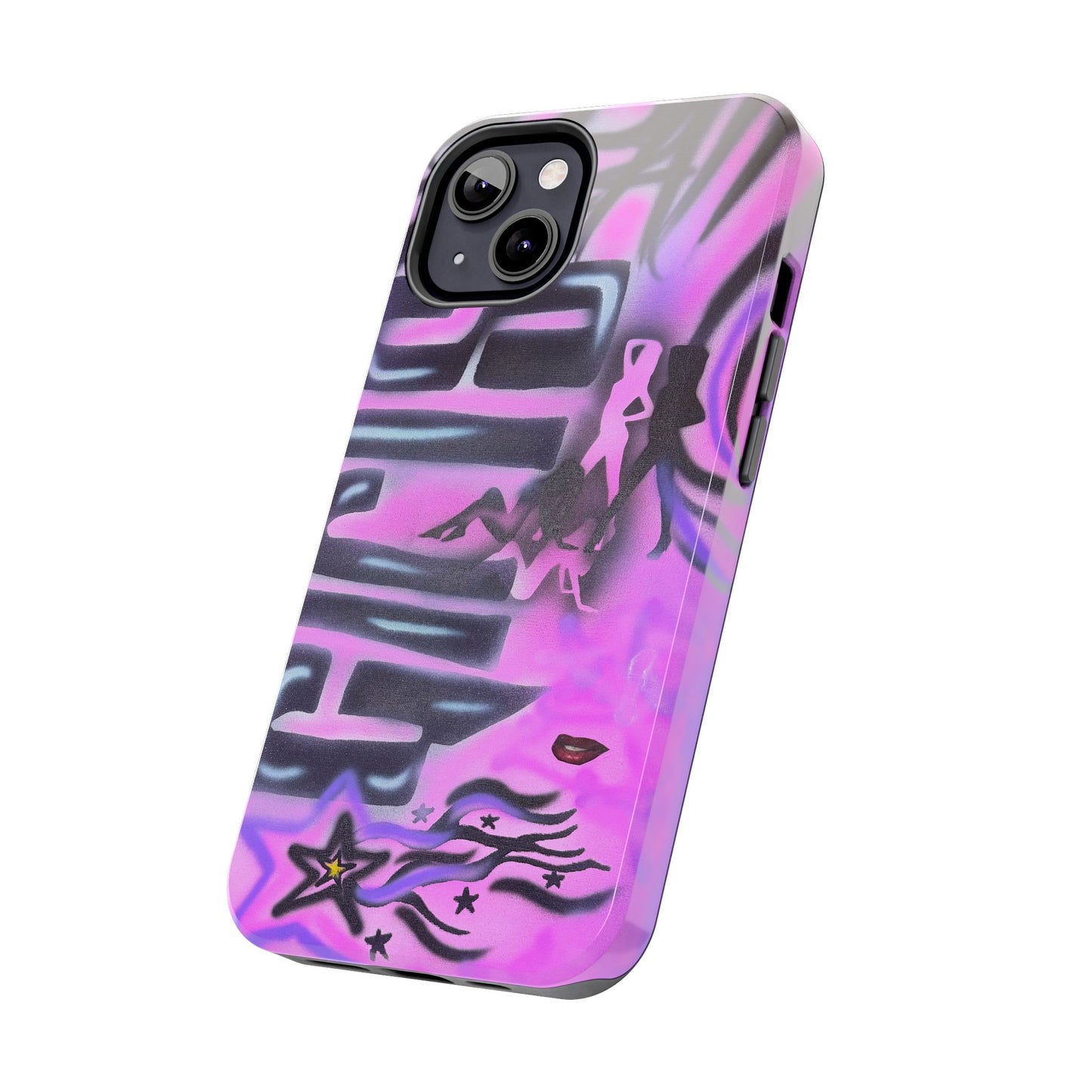 "neon nights" airbrush iPhone case