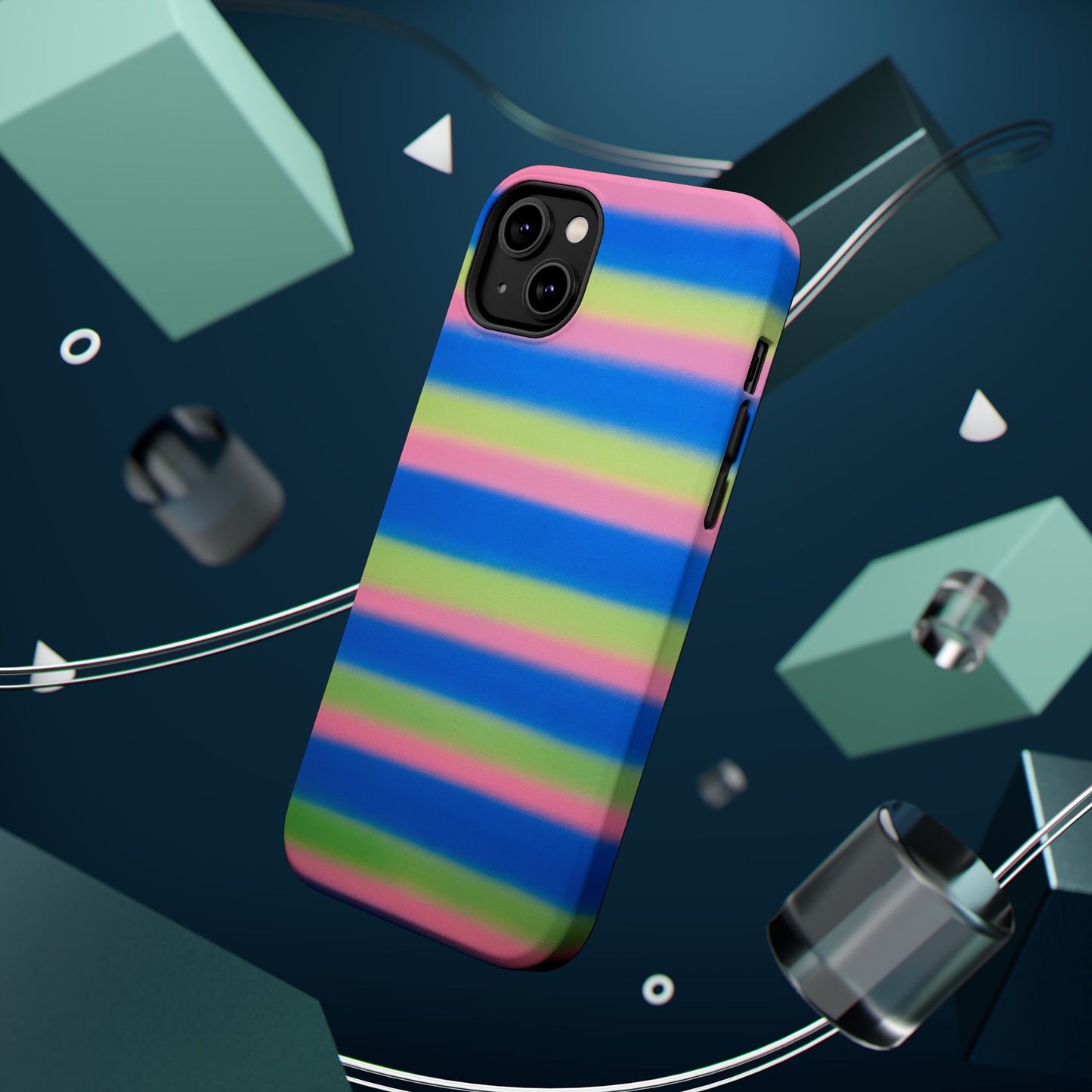 MagSafe "sherbet stripes" airbrush iPhone case